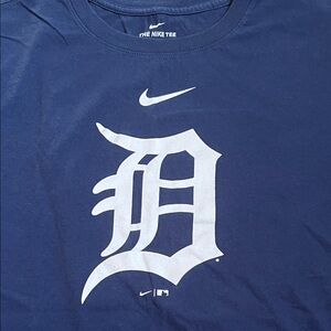 Nike Navy Tee with White Graphic